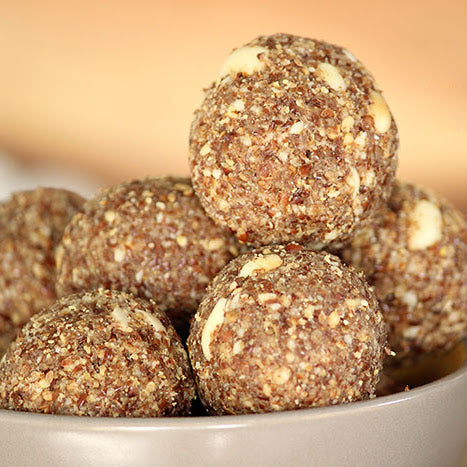 Avisaginjala laddu made from flax seeds in Andhra style
